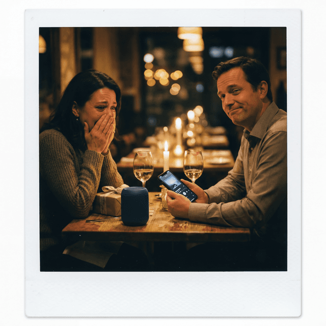 Couple celebrating anniversary with a custom song